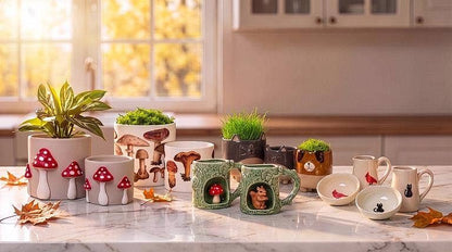 Nature Inspired Mug with Alcove-4"H(11oz): Mushroom