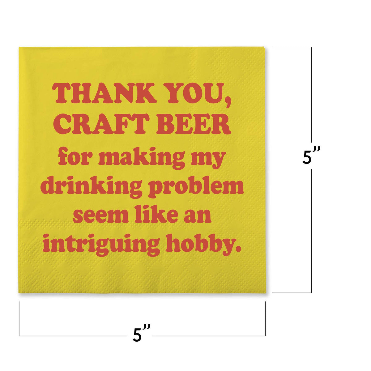 Funny Cocktail Napkins - Thank you craft beer