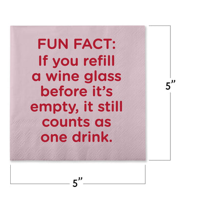 Funny Cocktail Napkins - Fun fact