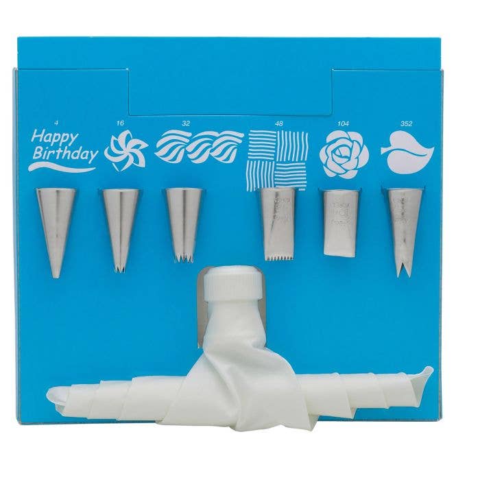 8-Piece Stainless Steel Piping Tip Decorating Set