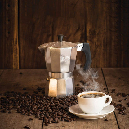 Fino Stovetop Espresso Coffee Maker, Brews up to 6 Servings
