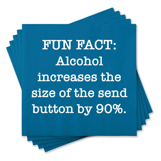 Funny Cocktail Napkins - Fun fact Alcohol