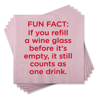 Funny Cocktail Napkins - Fun fact