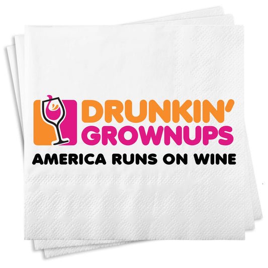 Funny Cocktail Napkins - Drunkin Grownups