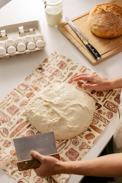 Bees Wrap Beeswax Reusable Bread Wrap - Bakery Lane Print