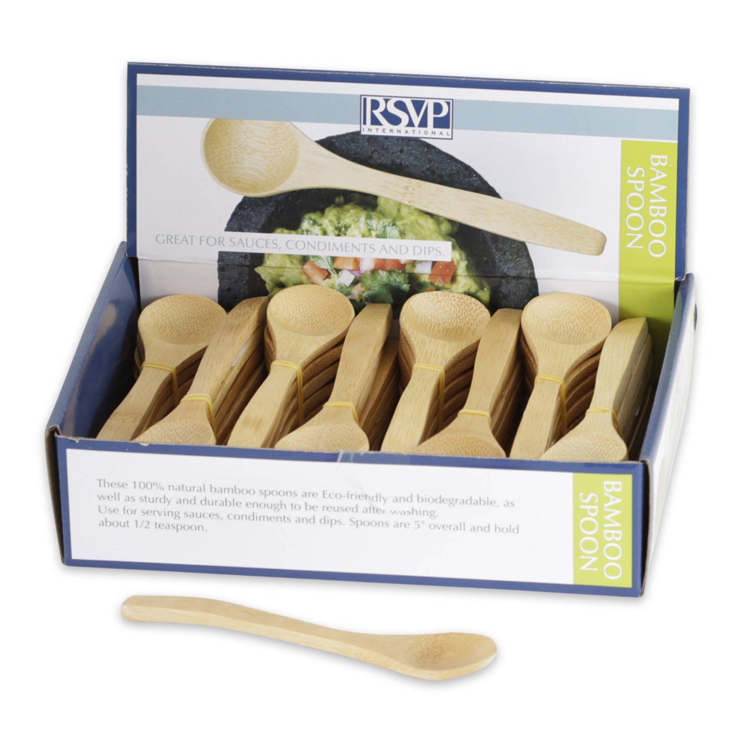 Bamboo Condiment Spoon - 48 Pc Cdu