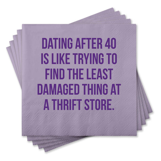 Funny Cocktail Napkins - Dating after 40