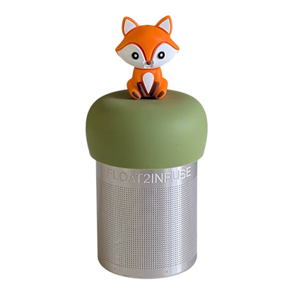 Orange Fox | Floating Tea Infuser | Green Base | White Strip