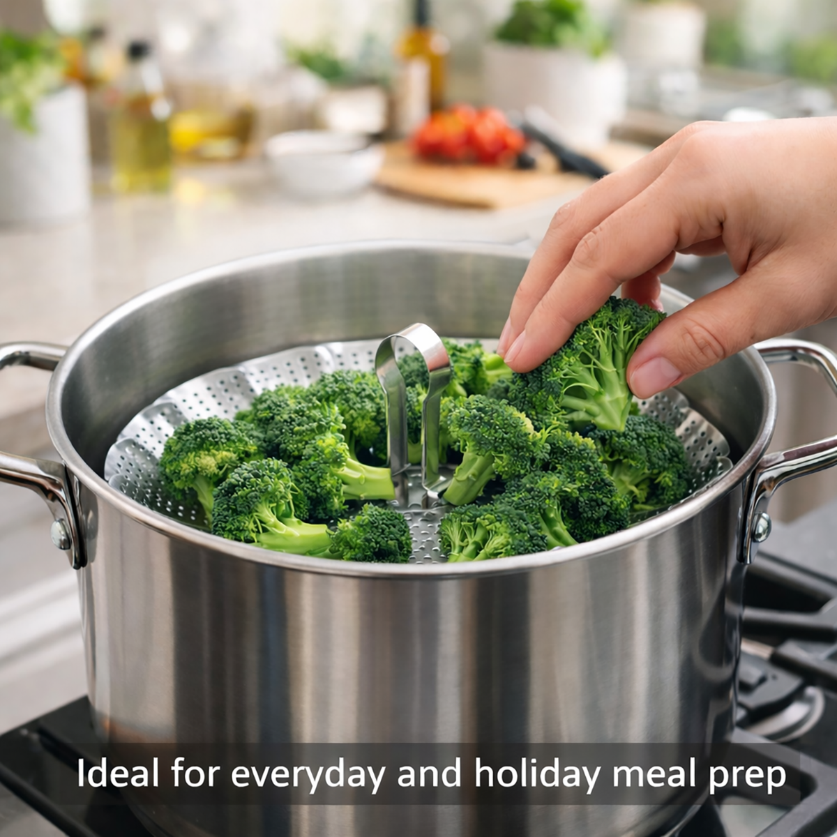 HIC Kitchen Collapsible Steamer Basket