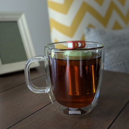 Brown Book | Floating Tea Infuser | Green Base | White Heart