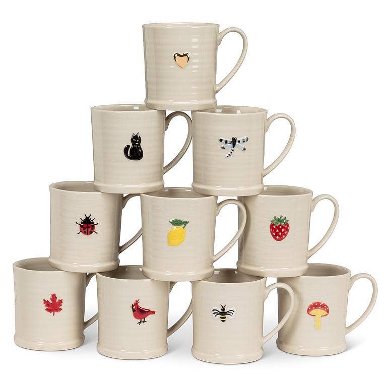 Rimmed Mug with Icon (12oz): Cat