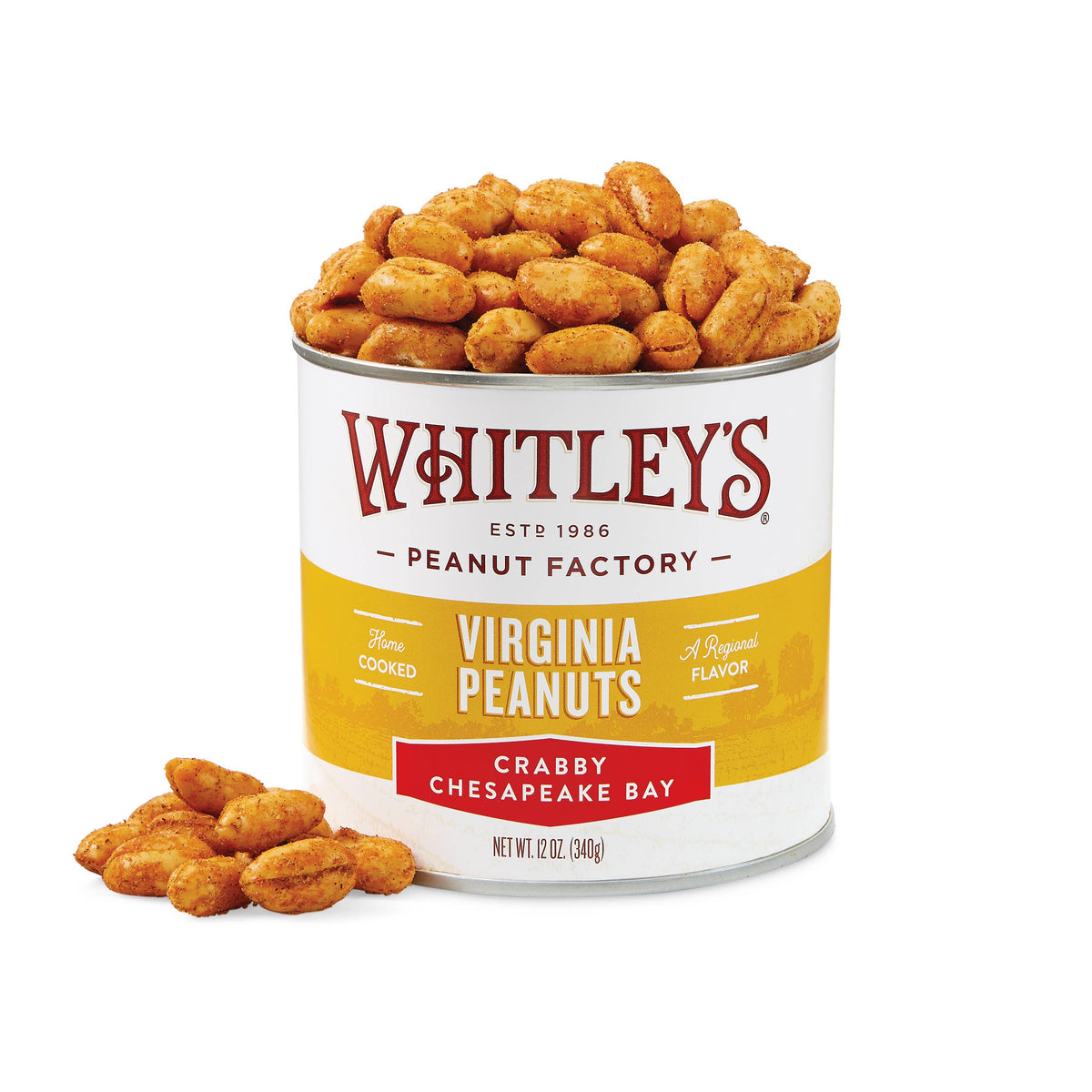 Crabby Chesapeake Bay Virginia Peanuts 12 oz. Tins