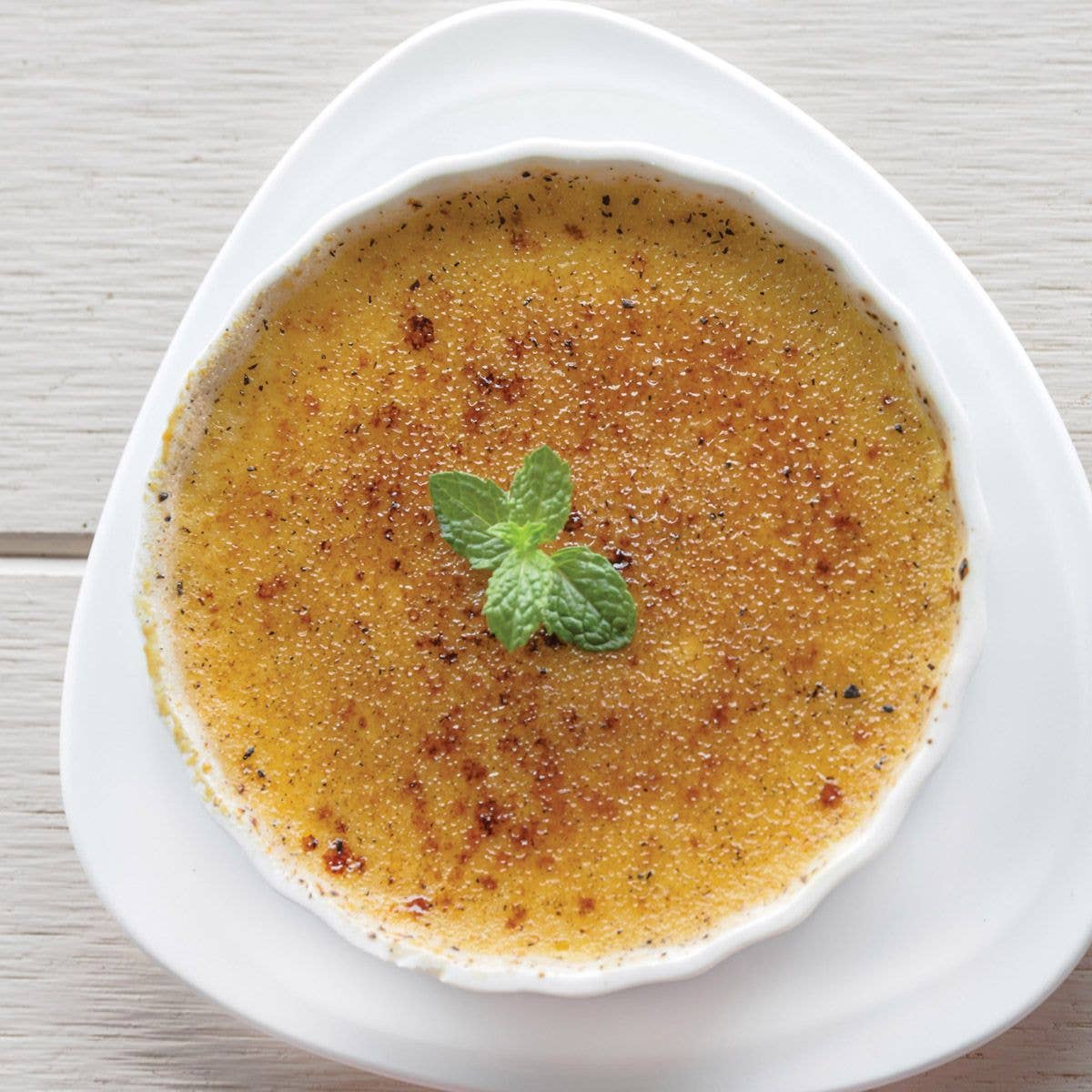 Porcelain Creme Brulee Dish – 5in Round Fluted Ramekin