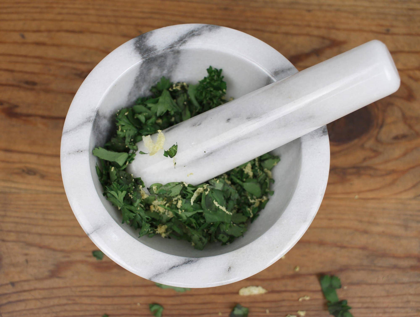 Marble Mortar & Pestle - White
