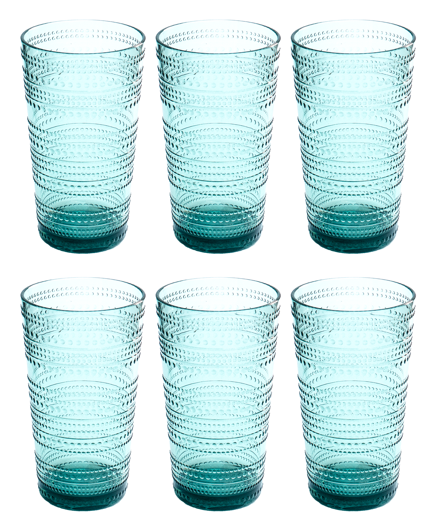 Beaded Tall Tumbler Shatterproof Premium Plastic Drinkware: Clear