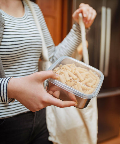 To-Go Square Container | 30oz | Clear Silicone Lid