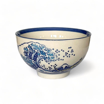 Great Wave Porcelain Rice Bowl – 4.5 in. Round, 10 oz