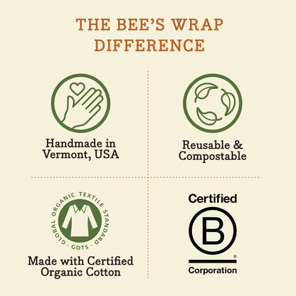 Bees Wrap Reusable Beeswax Lined Artisan Bread Bag - Natural