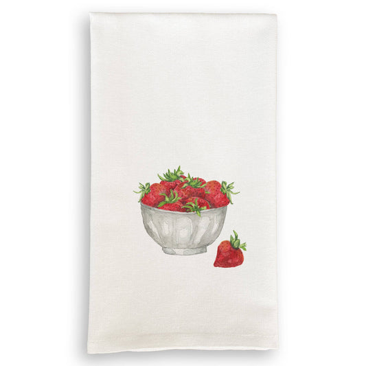 Strawberry Bowl: Dishtowel / -