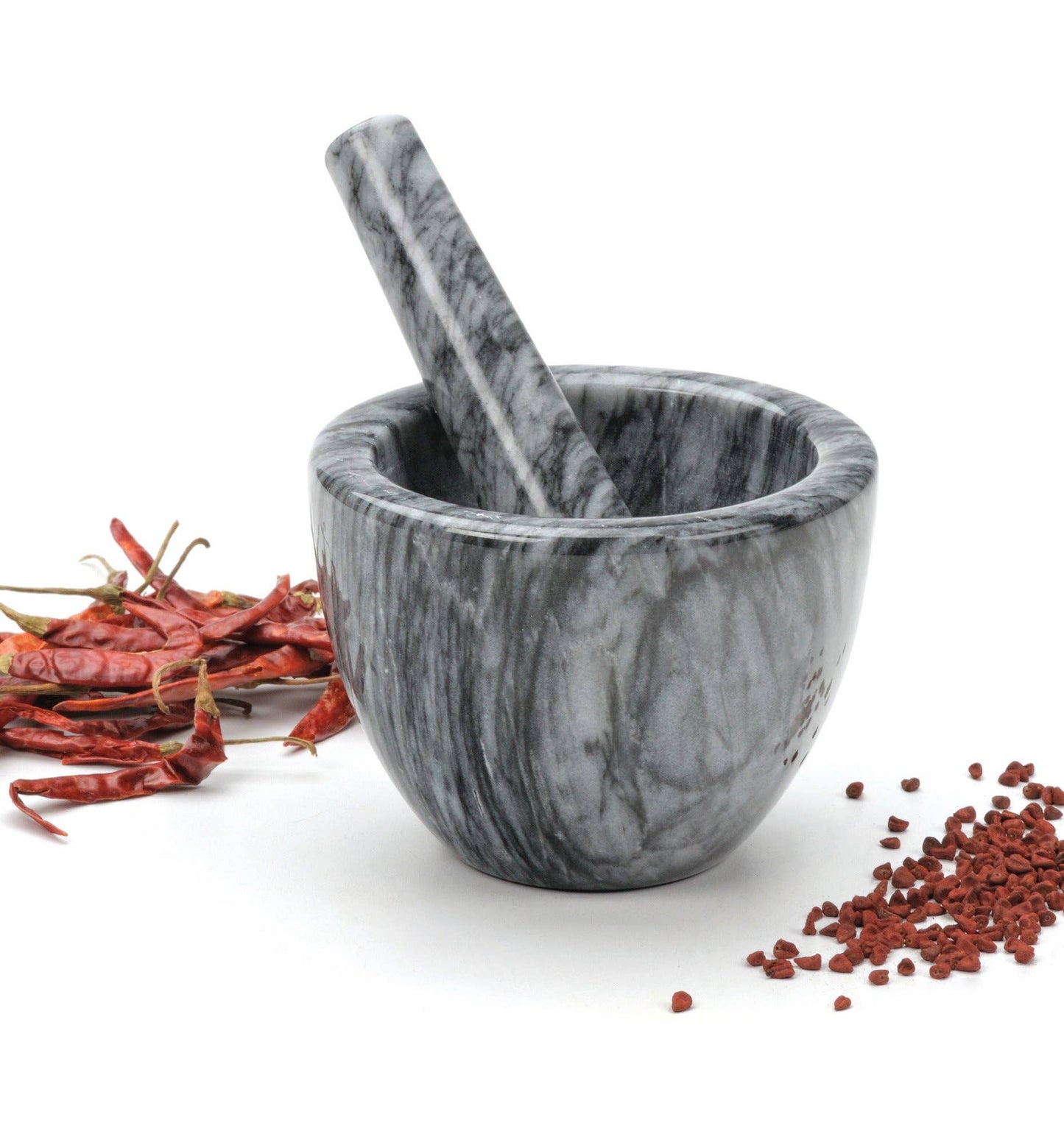 Marble Mortar & Pestle - Gray
