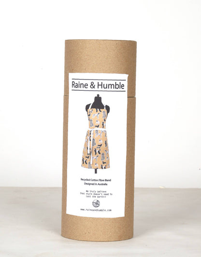 Apron Print Standard Tie Style-  Yellow Sunset