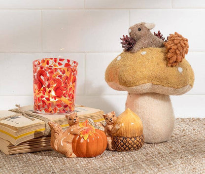 Squirrel with Pumpkin & Acorn Salt and Pepper Shakers