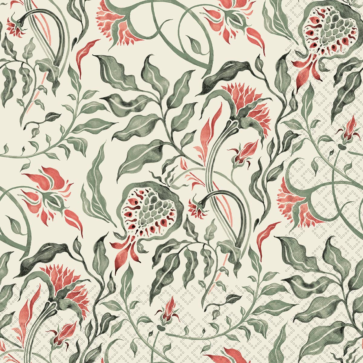 Paper Cocktail Napkins 20 Ct Royal Pattern Olive