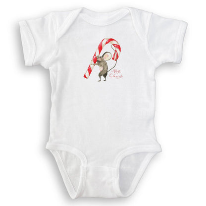 Mouse with Candy Cane: Dishtowel / Keep Words / -