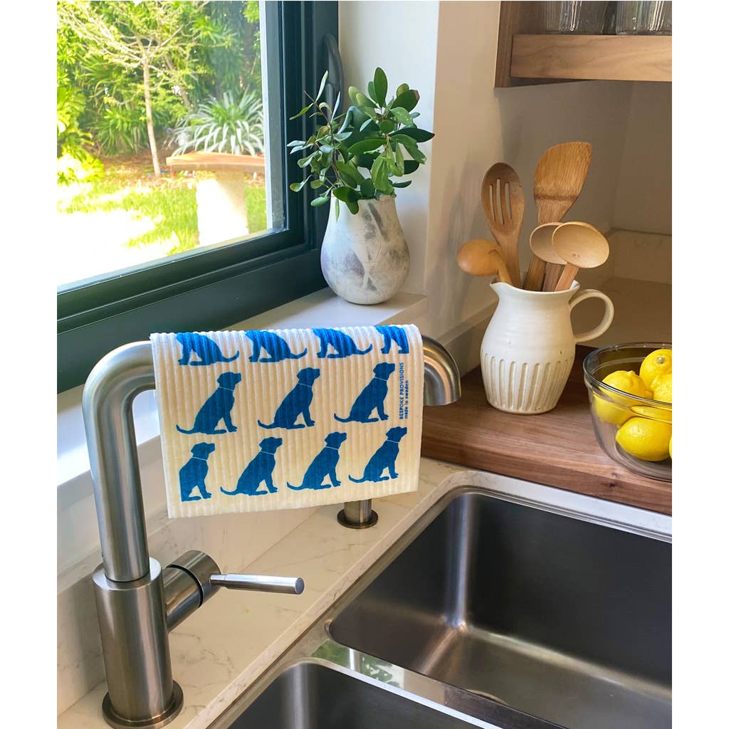 Blue Dogs Swedish Dishcloth - Reusable Sponge Cloth