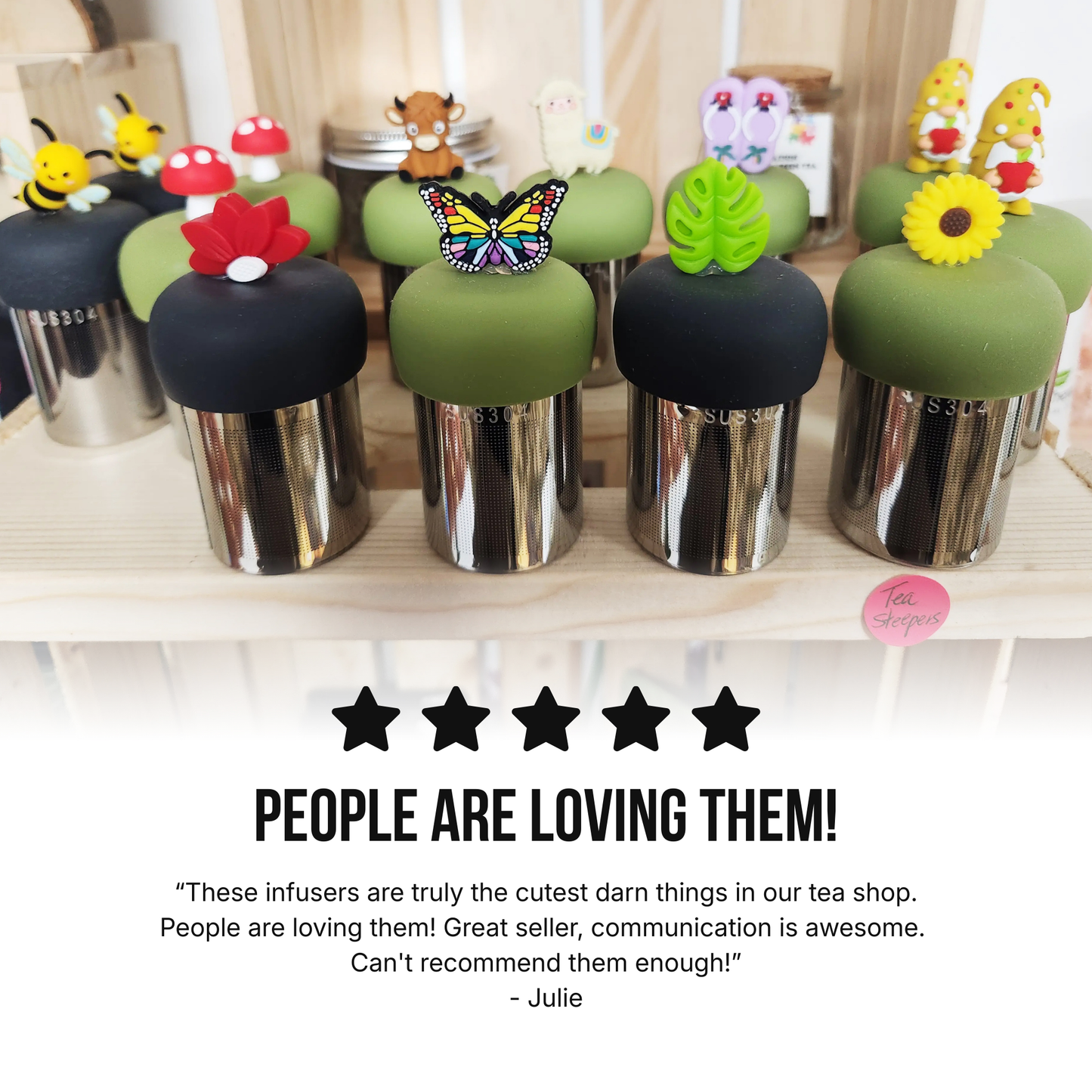Pumpkin | Floating Tea Infuser | Green Base | Orange