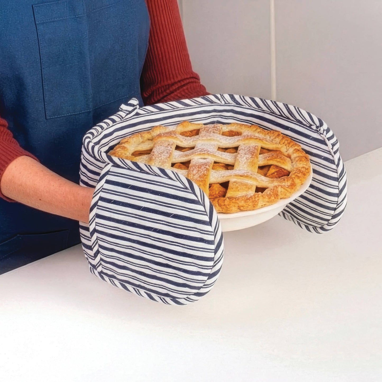 Mrs. Anderson’s Baking Cotton Double Oven Mitt, Blue