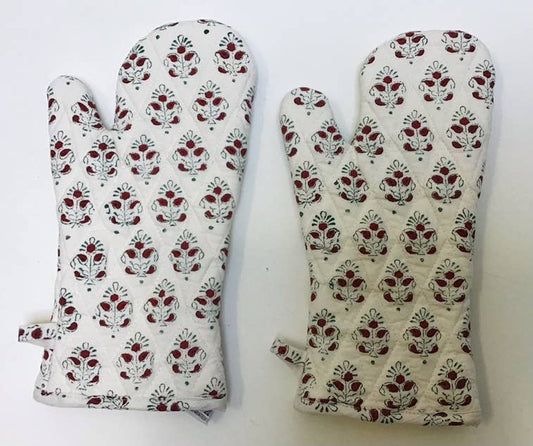 Oven Mitts Pair Alwar Red