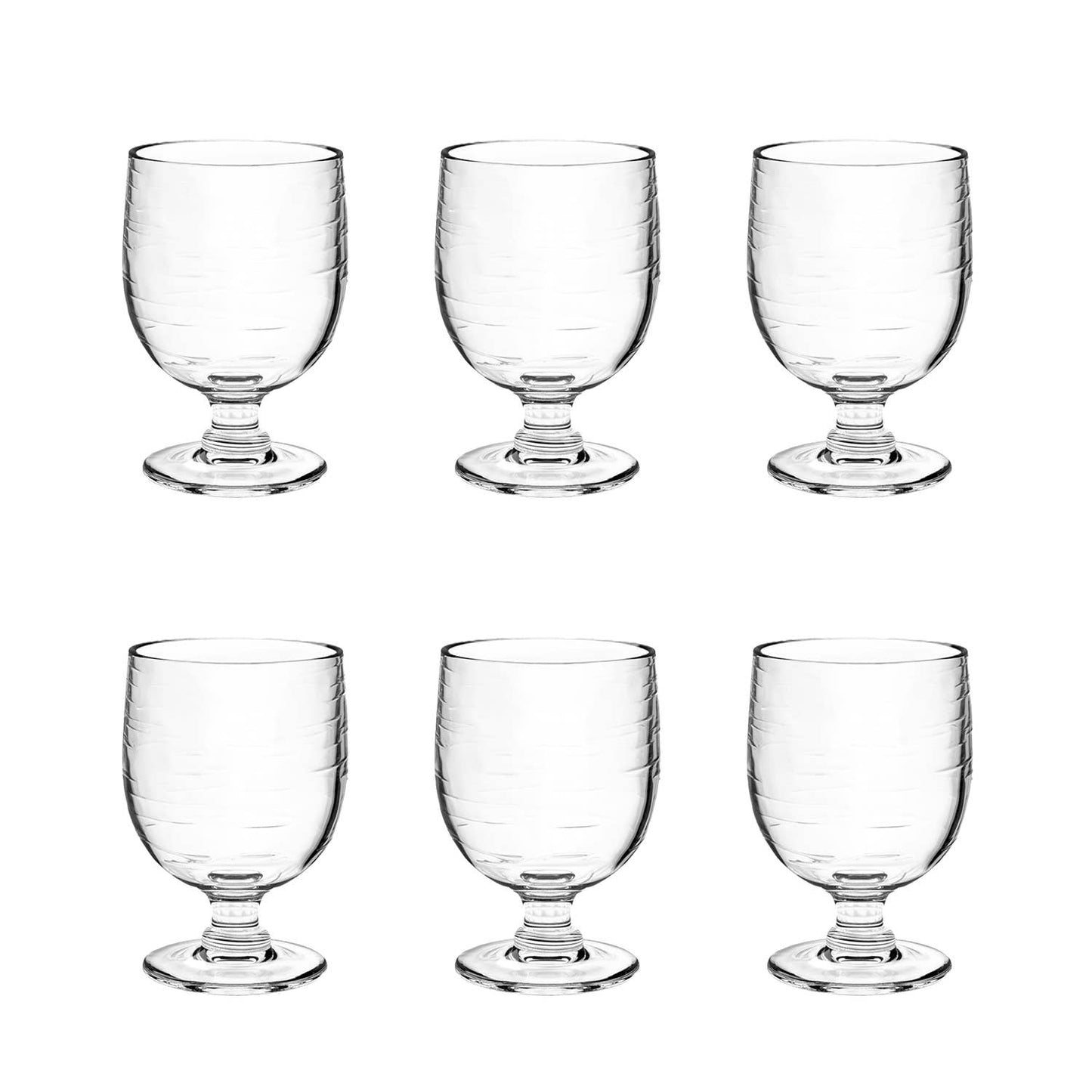 Cordoba Clear Shatterproof Plastic Drinkware Collection: Stacking Goblet