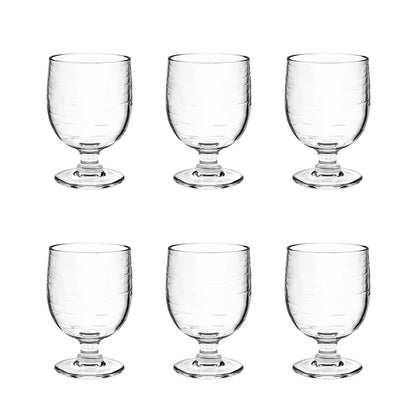 Cordoba Clear Shatterproof Plastic Drinkware Collection: Stacking Goblet