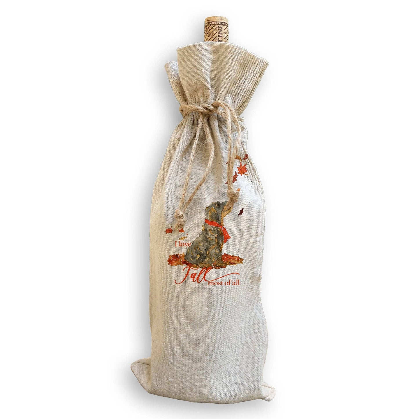 I Love Fall Dog: Dishtowel / Remove Words / -