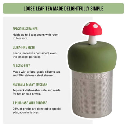 Rose Corgi | Floating Tea Infuser | Green Base | Orange