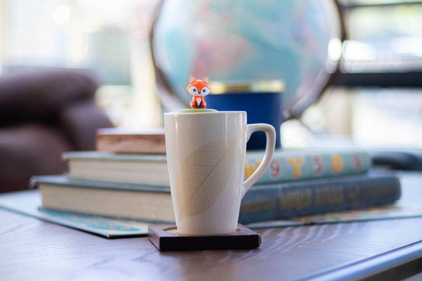 Orange Fox | Floating Tea Infuser | Green Base | White Strip