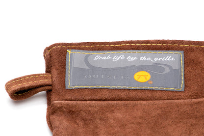 Outset Brown Leather Grill Mitt, 8.5” x 15”