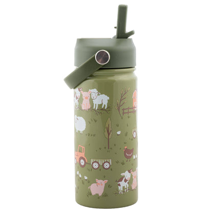 Insulated Stainless Steel Water Bottle with Handle: Bee
