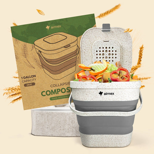 Collapsible Kitchen Compost Bin - 1 Gallon