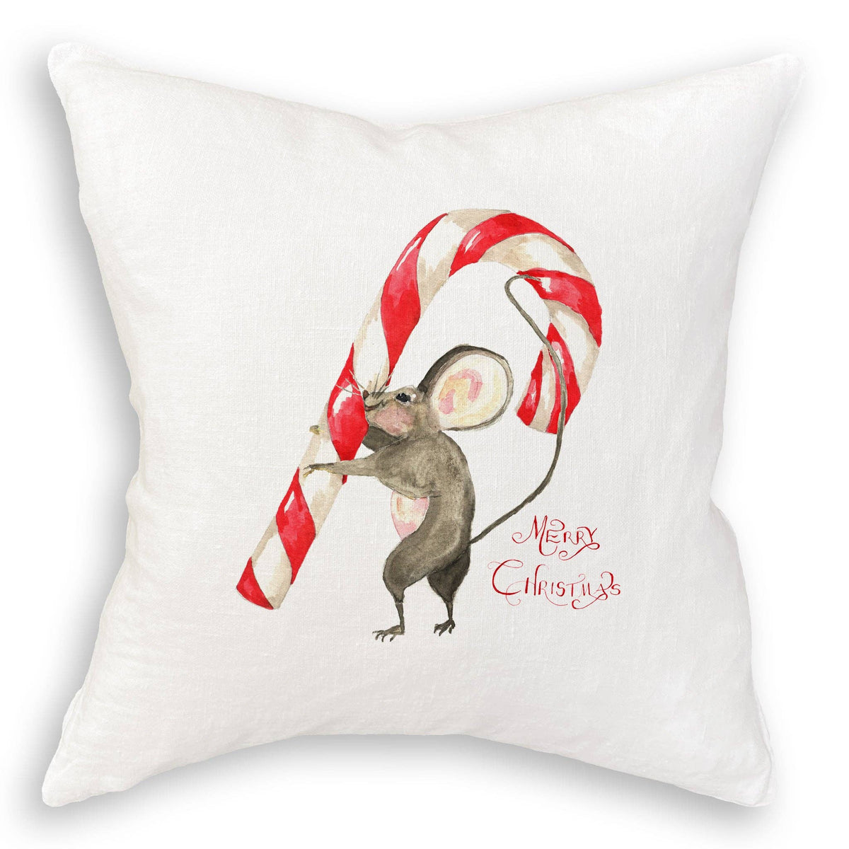 Mouse with Candy Cane: Dishtowel / Keep Words / -