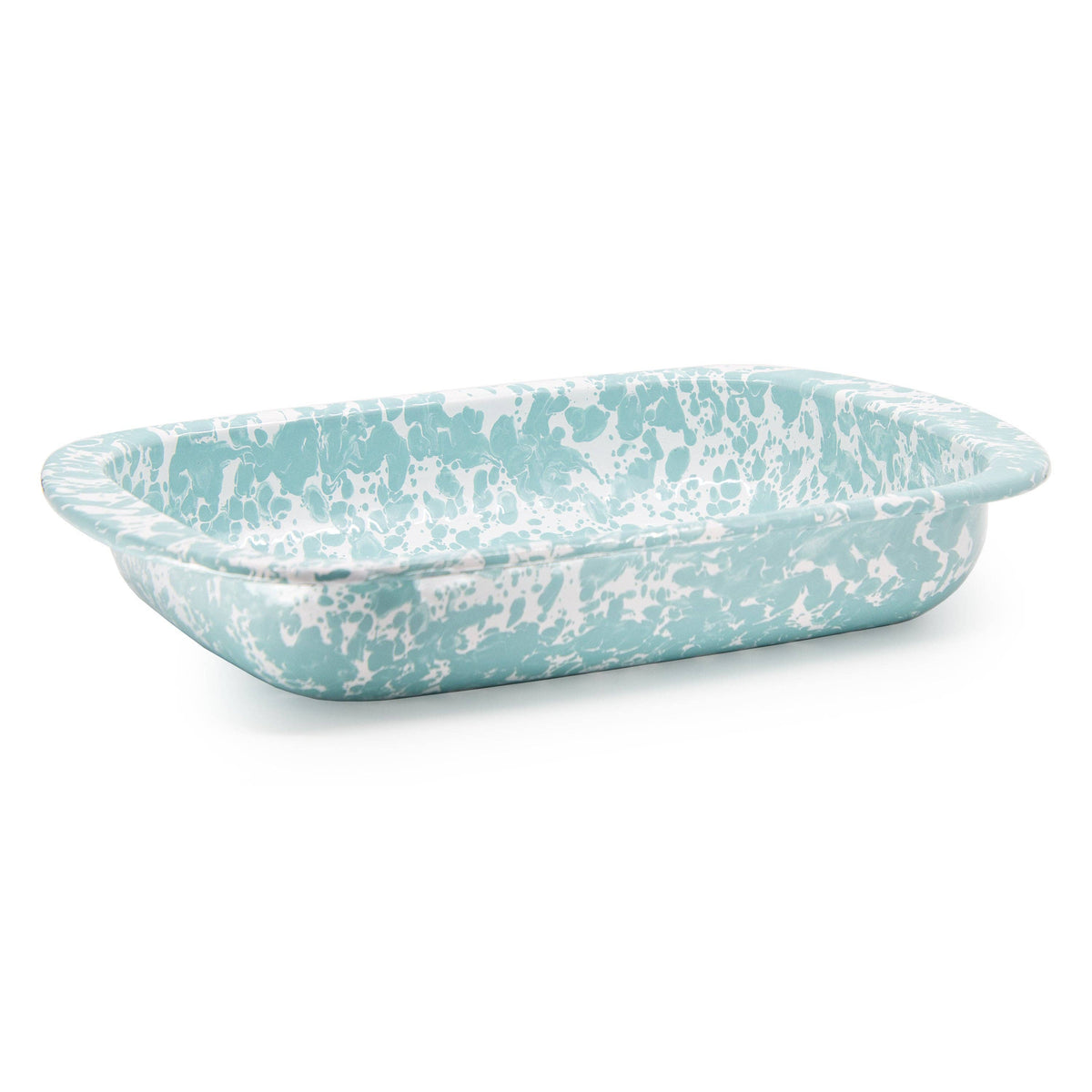Golden Rabbit Enamelware Swirl Baking Pan: Ocean
