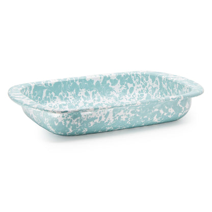 Golden Rabbit Enamelware Swirl Baking Pan: Ocean