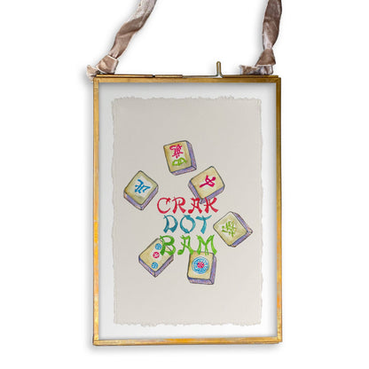 Colorful Mahjong Tiles: Dishtowel / -