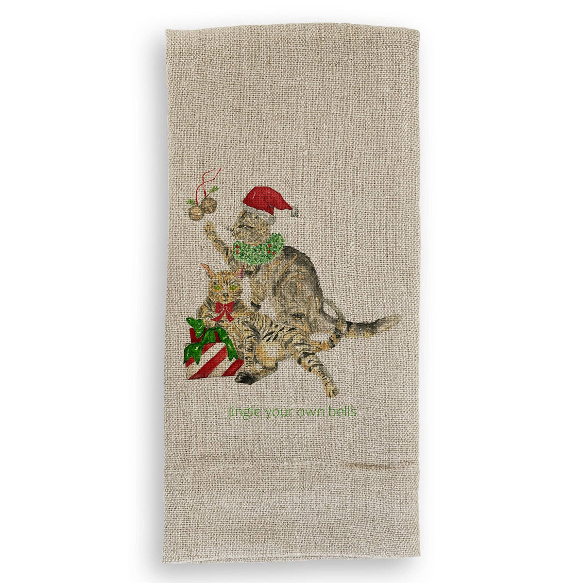 Jingle Bells Cats: Dishtowel / Remove Words / -