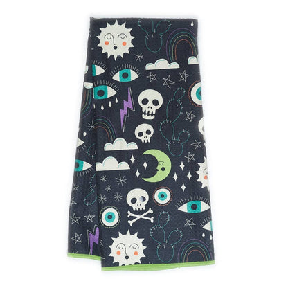 Anywhere Towel Reversible - Heather Jacobs Eye Spy: Black
