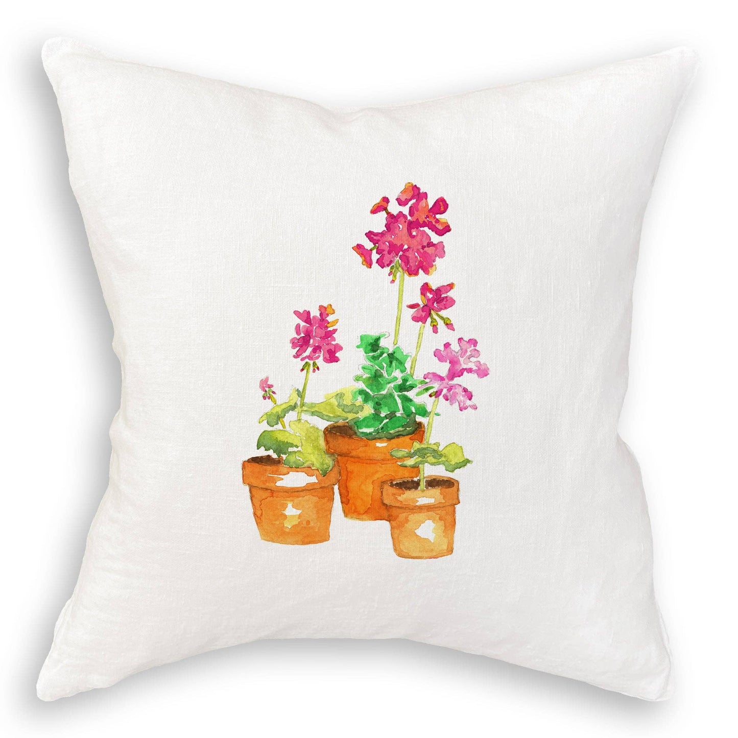 Pink Geranium: Dishtowel / -