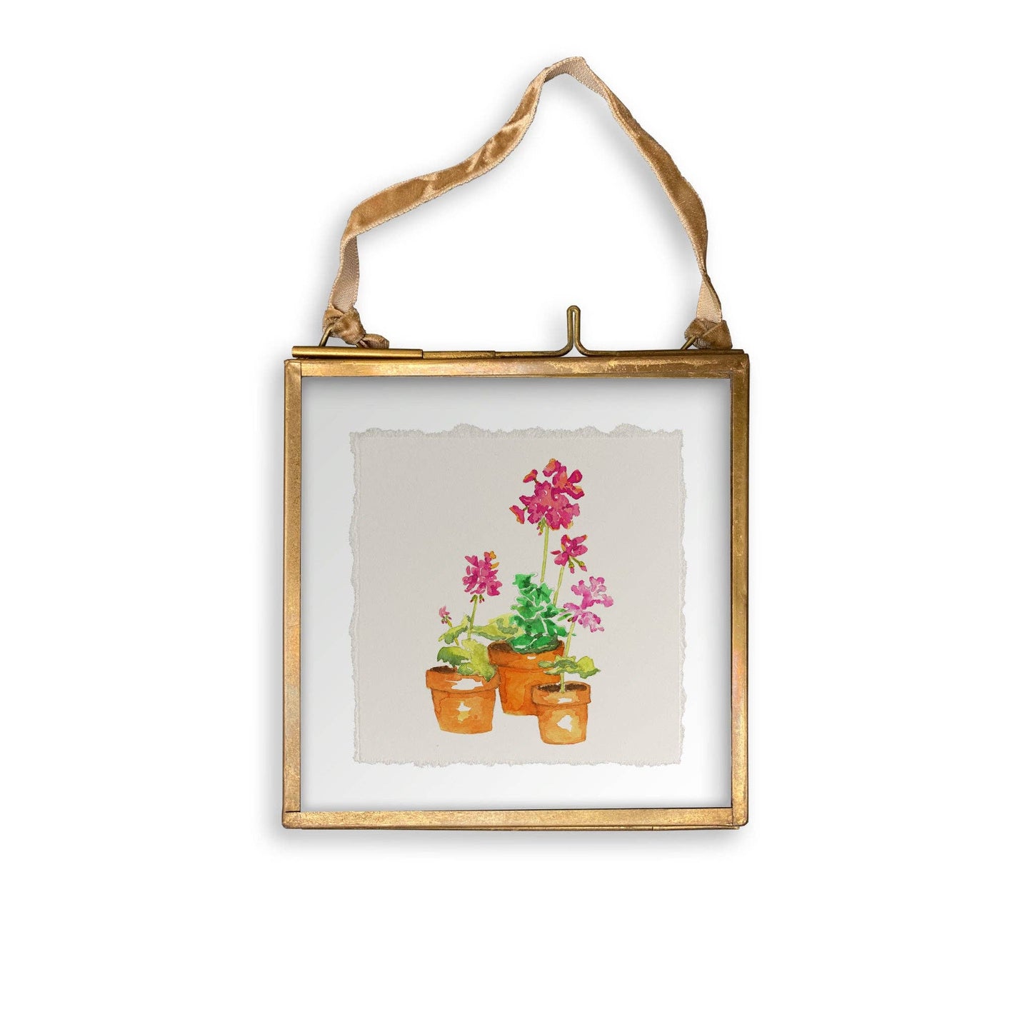 Pink Geranium: Dishtowel / -