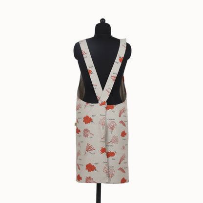 Apron Long Pinafore Herbs Cinnamon