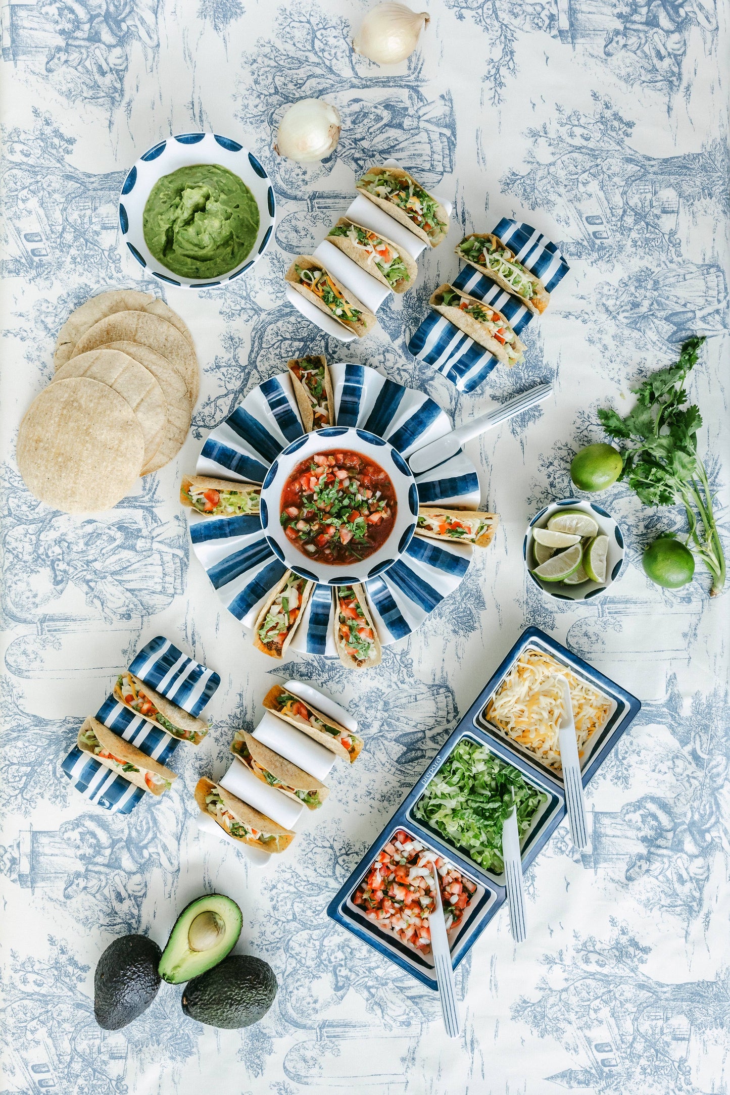 Taco Holder Multiple - Coastal Stripe
